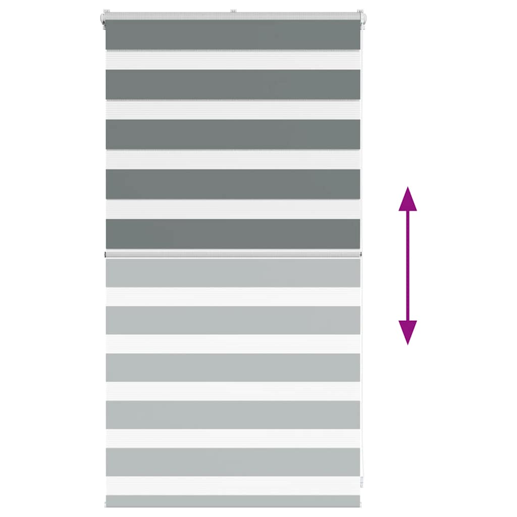 Ζέβρα τυφλή Σκούρο Γκρι Πλάτος υφάσματος 85,9 εκ. Πολυεστέρας