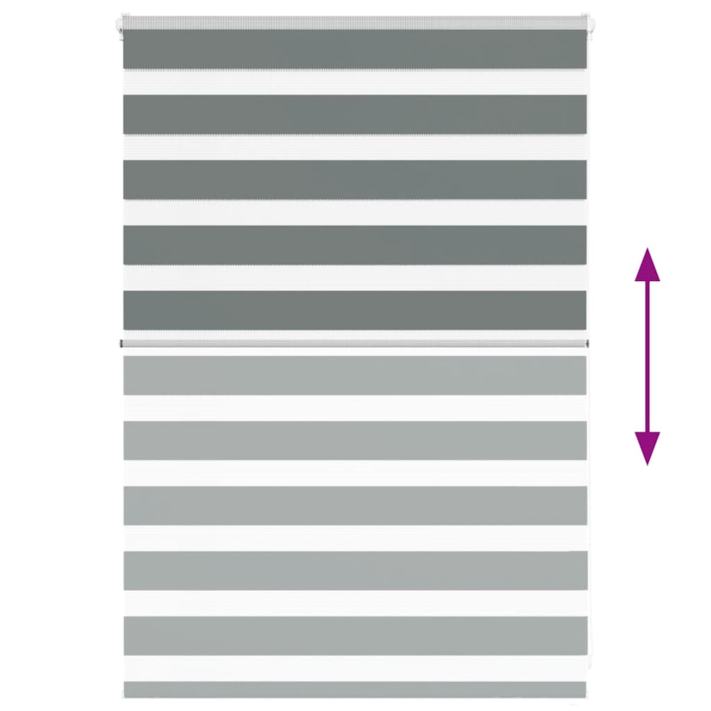 Ζέβρα τυφλή Σκούρο Γκρι Πλάτος υφάσματος 105,9 εκ. Πολυεστέρας