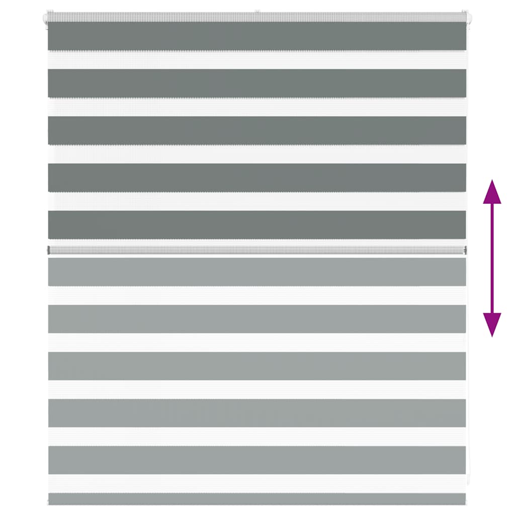 Ζέβρα τυφλή Σκούρο Γκρι Πλάτος υφάσματος 130,9 εκ. Πολυεστέρας