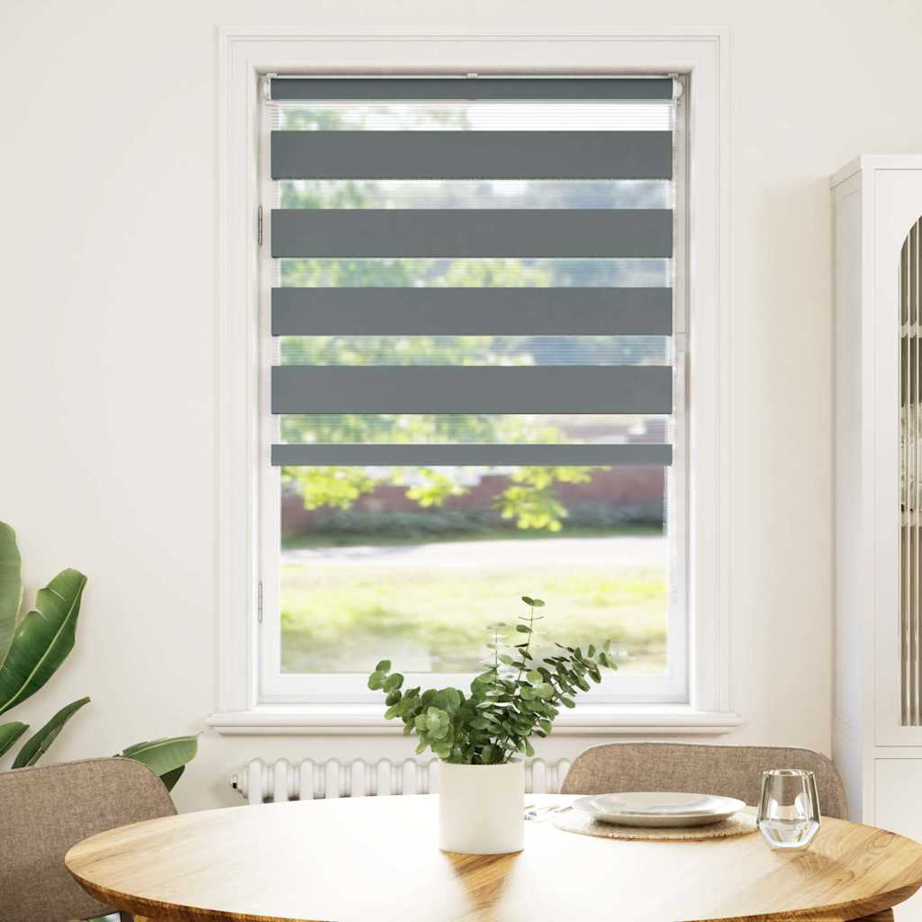 Ζέβρα τυφλή Σκούρο Γκρι Πλάτος υφάσματος 75,9 εκ. Πολυεστέρας