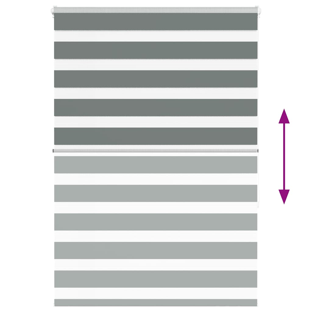 Ζέβρα τυφλή Σκούρο Γκρι Πλάτος υφάσματος 100,9 εκ. Πολυεστέρας