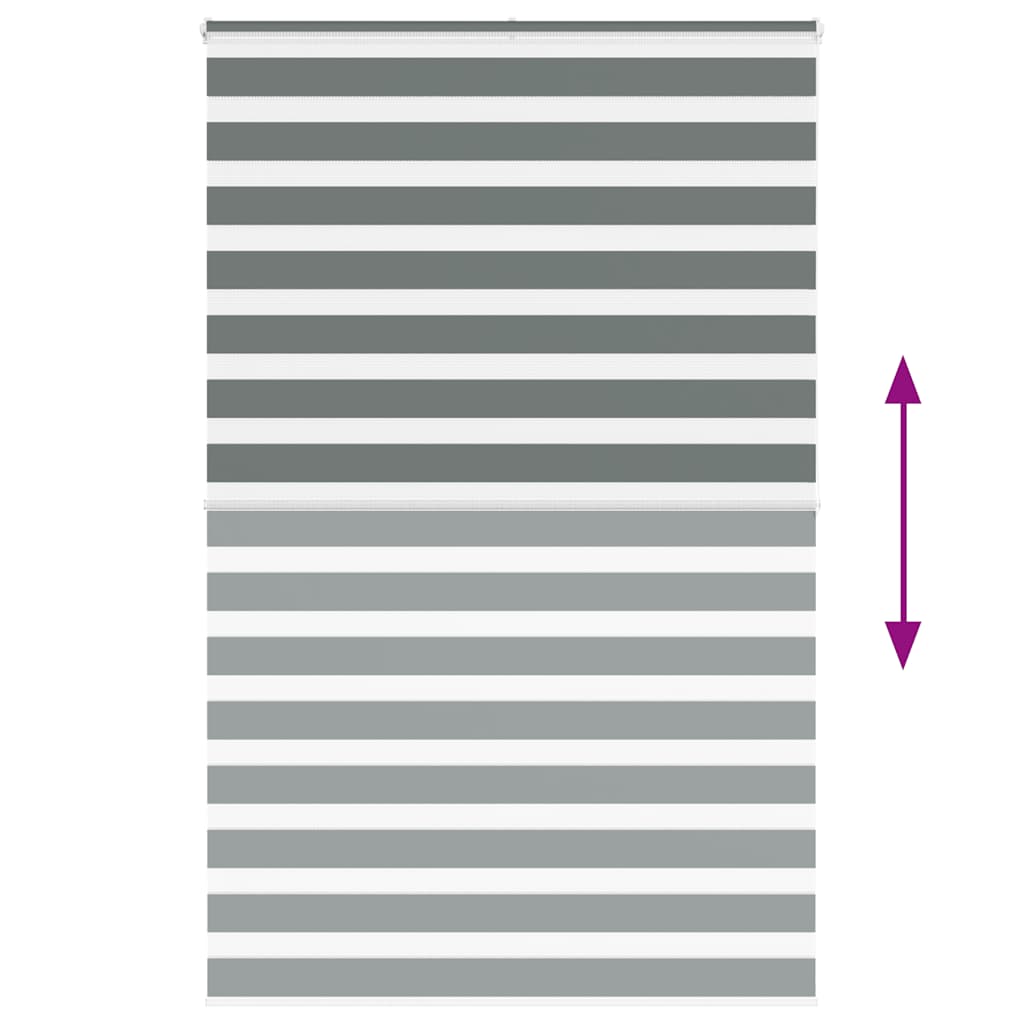 Ζέβρα τυφλή Σκούρο Γκρι Πλάτος υφάσματος 140,9 εκ. Πολυεστέρας