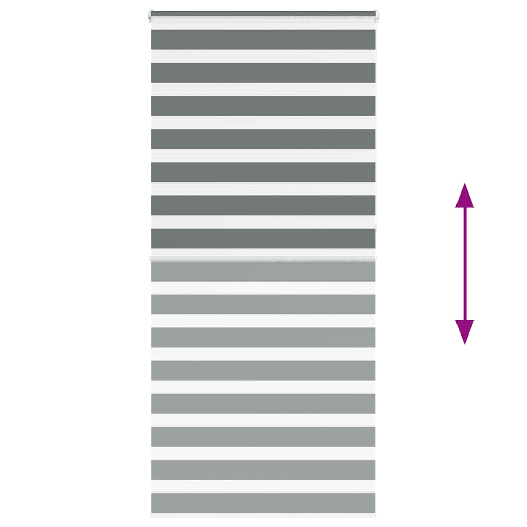 Ζέβρα τυφλή Σκούρο Γκρι Πλάτος υφάσματος 95,9 εκ. Πολυεστέρας