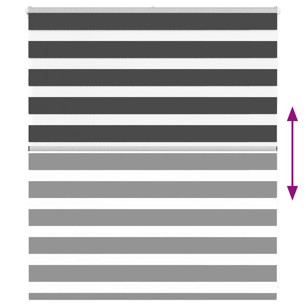 Ζέβρα τυφλή Μαύρο Πλάτος υφάσματος 125,9 εκ. Πολυεστέρας