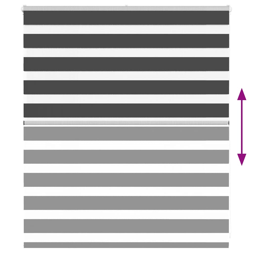 Ζέβρα τυφλή Μαύρο Πλάτος υφάσματος 130,9 εκ. Πολυεστέρας