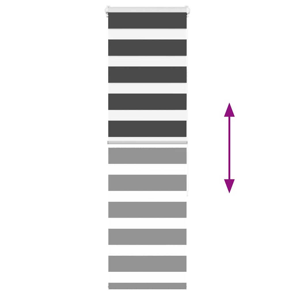 Ζέβρα τυφλή Μαύρο Πλάτος υφάσματος 40,9 εκ. Πολυεστέρας