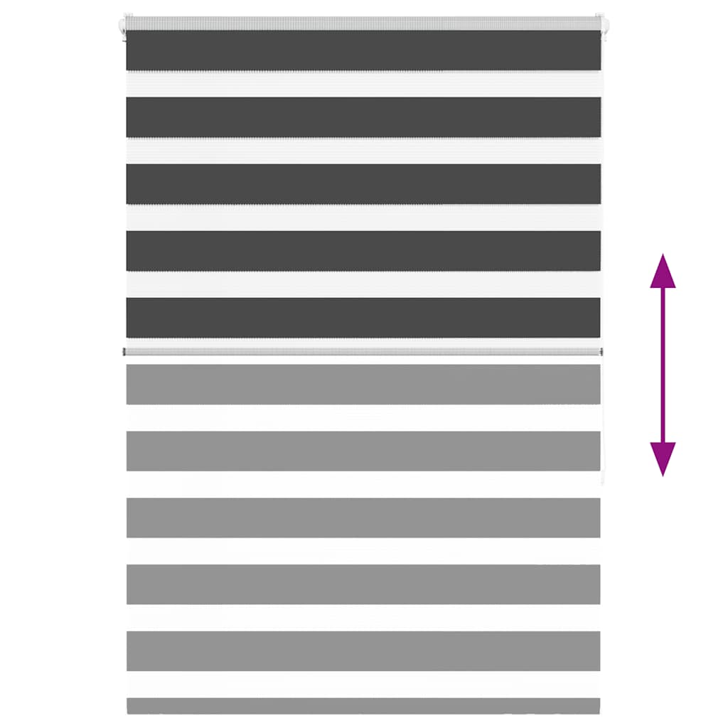 Ζέβρα τυφλή Μαύρο Πλάτος υφάσματος 90,9 εκ. Πολυεστέρας