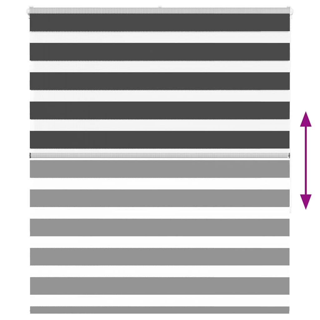 Ζέβρα τυφλή Μαύρο Πλάτος υφάσματος 130,9 εκ. Πολυεστέρας