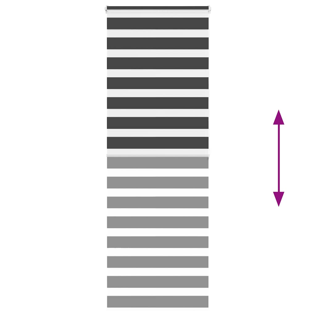 Ζέβρα τυφλή Μαύρο Πλάτος υφάσματος 85,9 εκ. Πολυεστέρας