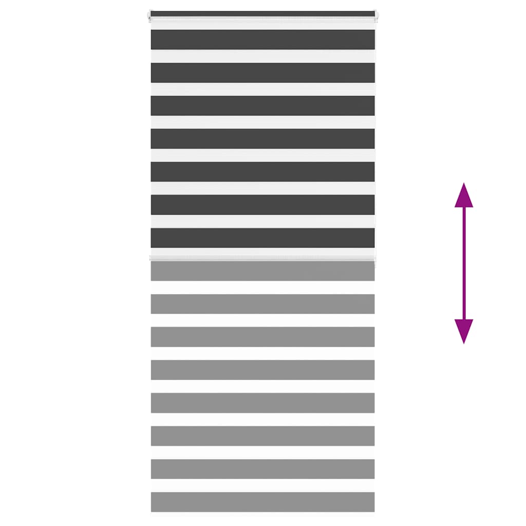 Ζέβρα τυφλή Μαύρο Πλάτος υφάσματος 100,9 εκ. Πολυεστέρας