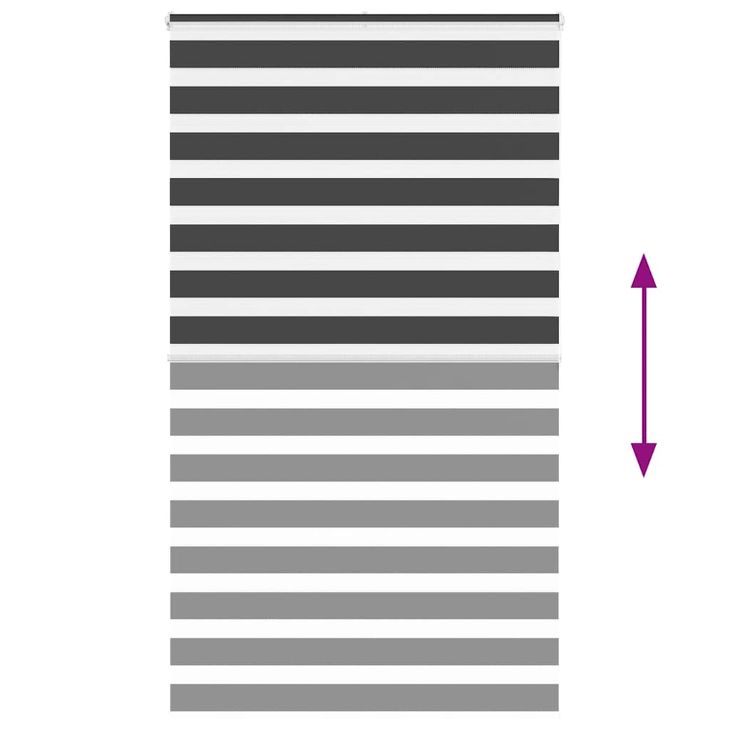 Ζέβρα τυφλή Μαύρο Πλάτος υφάσματος 120,9 εκ. Πολυεστέρας