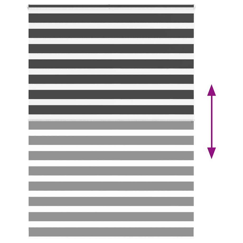Ζέβρα τυφλή Μαύρο Πλάτος υφάσματος 160,9 εκ. Πολυεστέρας