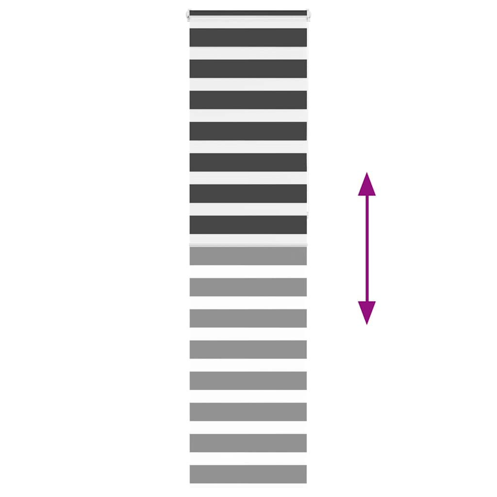 Ζέβρα τυφλή Μαύρο Πλάτος υφάσματος 60,9 εκ. Πολυεστέρας
