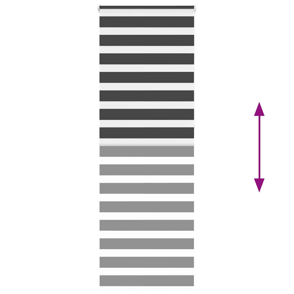 Ζέβρα τυφλή Μαύρο Πλάτος υφάσματος 70,9 εκ. Πολυεστέρας