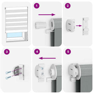 Ζέβρα τυφλή Μαύρο Πλάτος υφάσματος 75,9 εκ. Πολυεστέρας