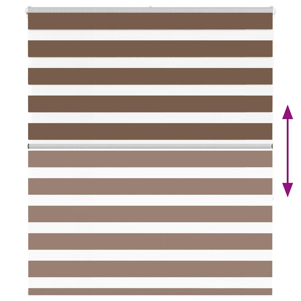 Ζέβρα τυφλή Καφέ Πλάτος υφάσματος 125,9 εκ. Πολυεστέρας