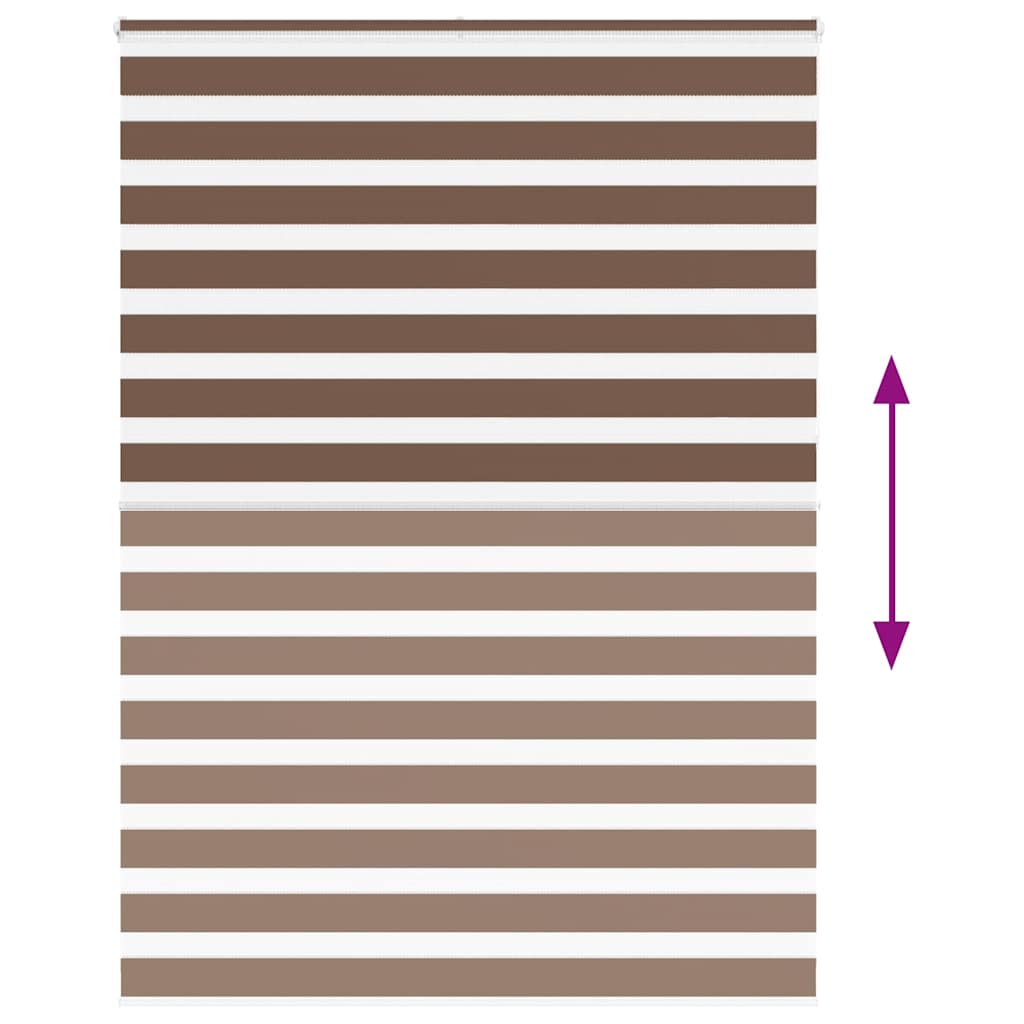Ζέβρα τυφλή Καφέ Πλάτος υφάσματος 155,9 εκ. Πολυεστέρας