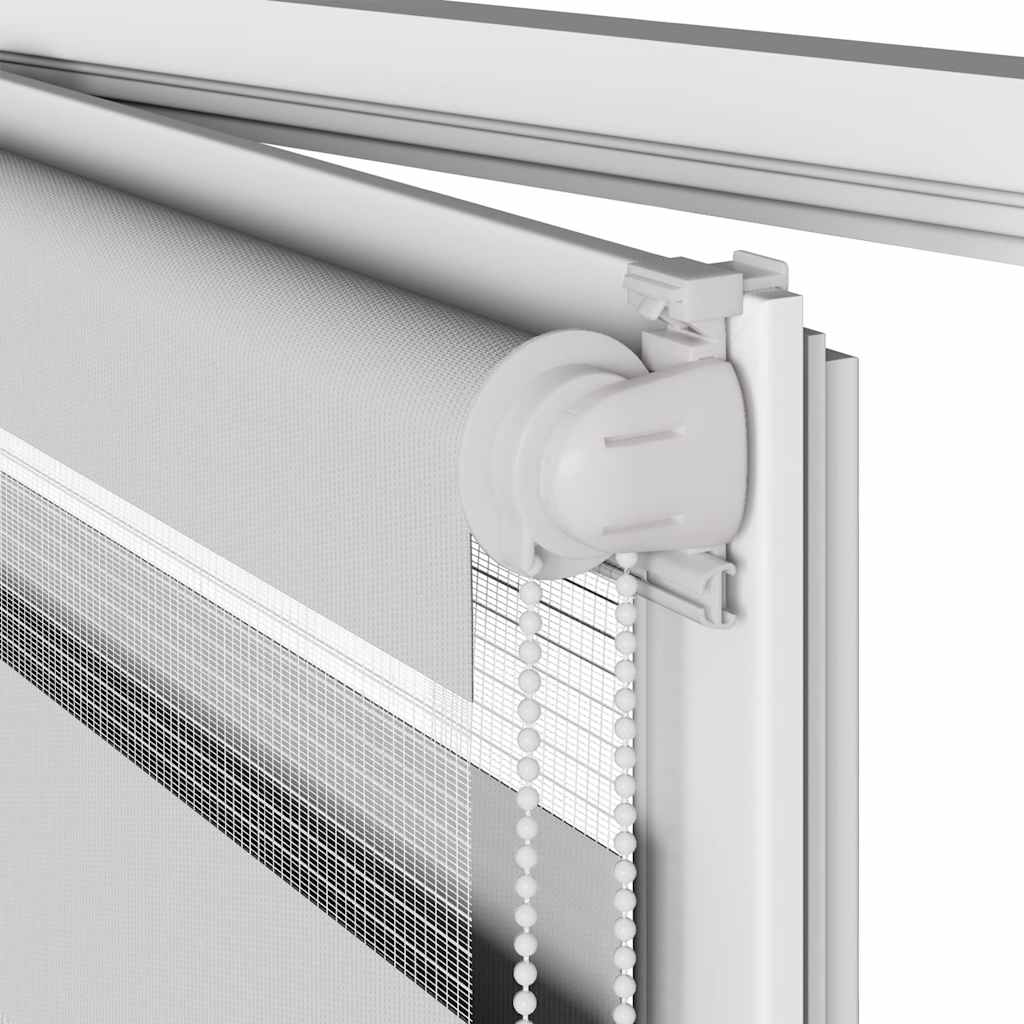 Ζέβρα τυφλή Ανοιχτό Γκρι Πλάτος υφάσματος 135,9 εκ. Πολυεστέρας