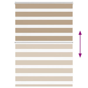 Στόρι Ζέβρας Καφέ Άμμου 95x100 εκ. Πλάτος Υφάσματος 90,9 εκ. Πολυεστέρας - Pakobazaar