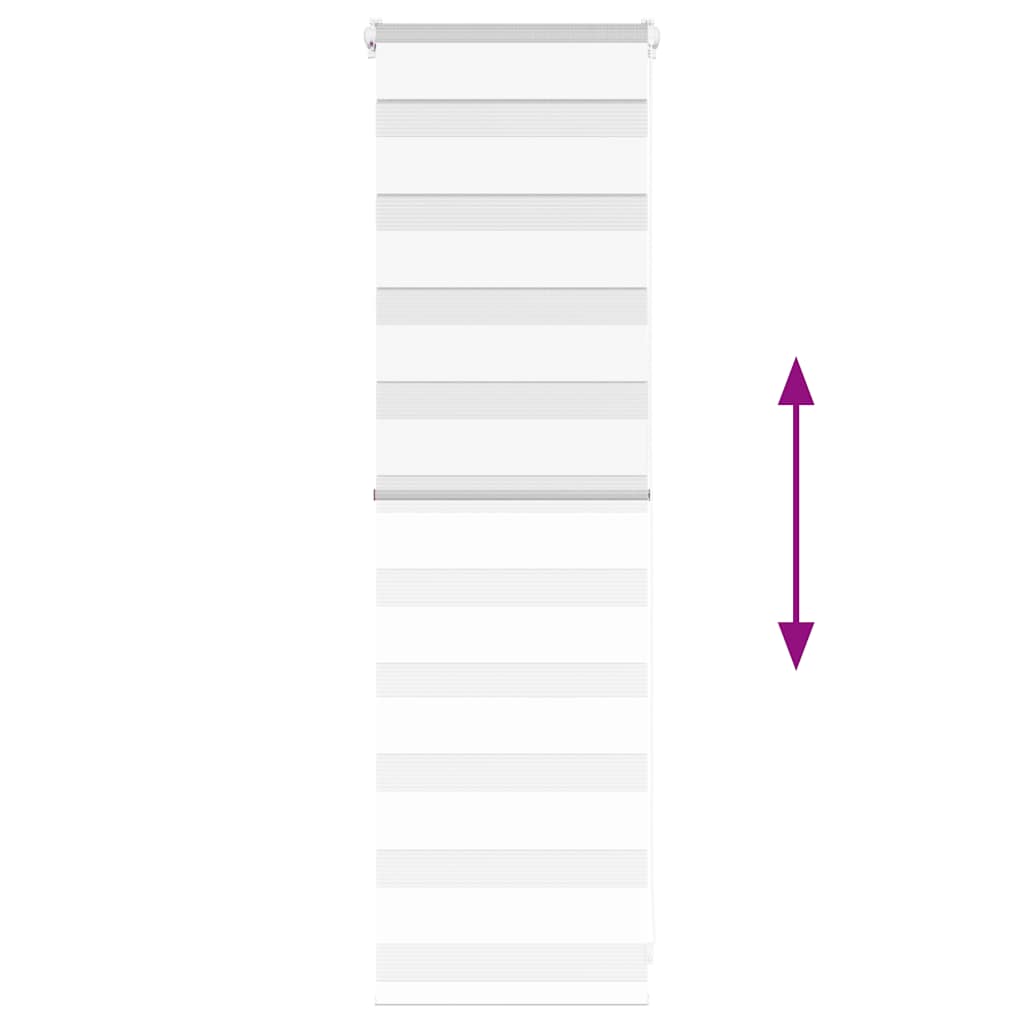 Ζέβρα τυφλή Λευκό Πλάτος υφάσματος 35,9 εκ. Πολυεστέρας