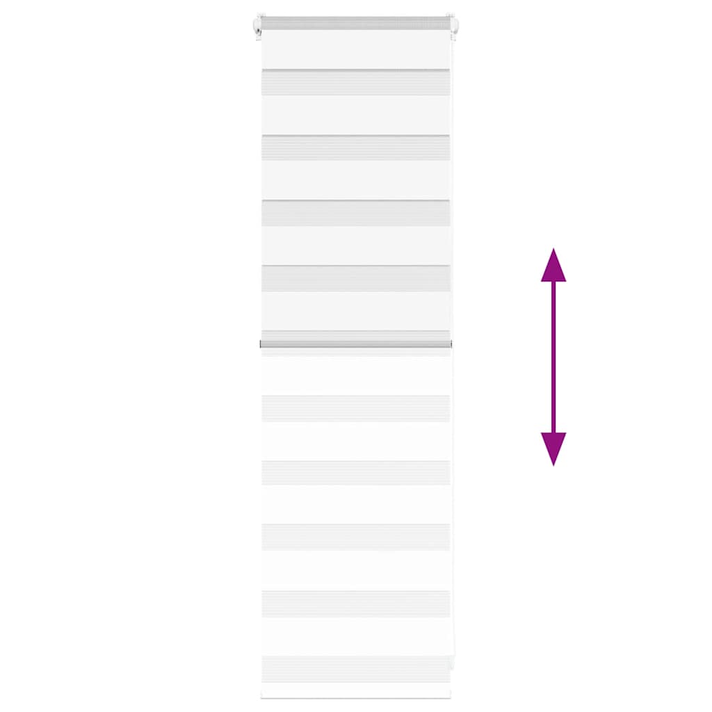 Ζέβρα τυφλή Λευκό Πλάτος υφάσματος 45,9 εκ. Πολυεστέρας