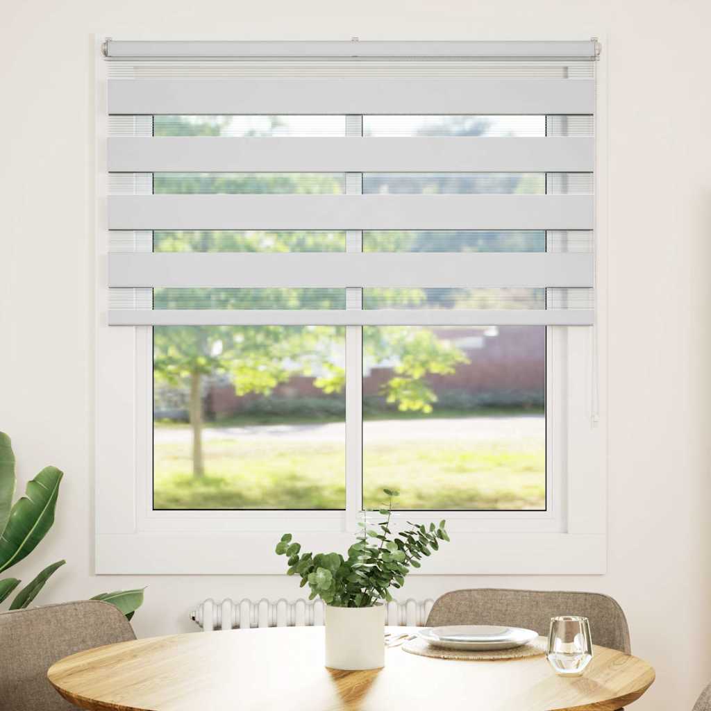 Ζέβρα τυφλή Λευκό Πλάτος υφάσματος 120,9 εκ. Πολυεστέρας