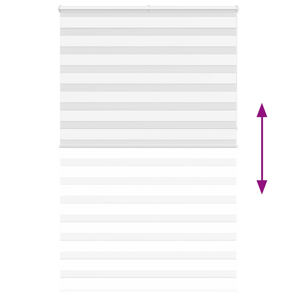 Ζέβρα τυφλή Λευκό Πλάτος υφάσματος 135,9 εκ. Πολυεστέρας