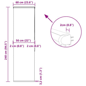 Κουρτίνα Μπάνιου Ρολό κασέτα 60x240εκ. Πλάτος υφάσματος 56εκ.