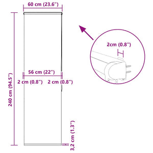 Κουρτίνα Μπάνιου Ρολό κασέτα 60x240εκ. Πλάτος υφάσματος 56εκ.
