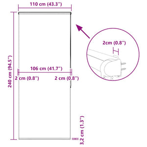 Κουρτίνα Μπάνιου Ρολό κασέτα 110x240εκ. Πλάτος υφάσματος 106εκ.