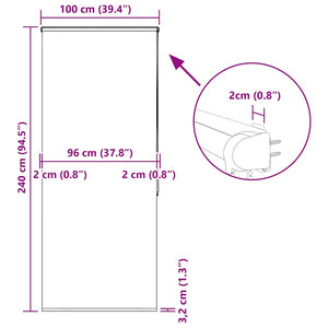 Κουρτίνα Μπάνιου Ρολό κασέτα 100x240εκ. Πλάτος υφάσματος 96εκ.