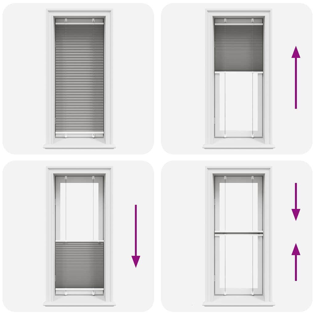 Πλισέ περσίδα Ανθρακί 55x100 cm Πλάτος υφάσματος 54,4 cm