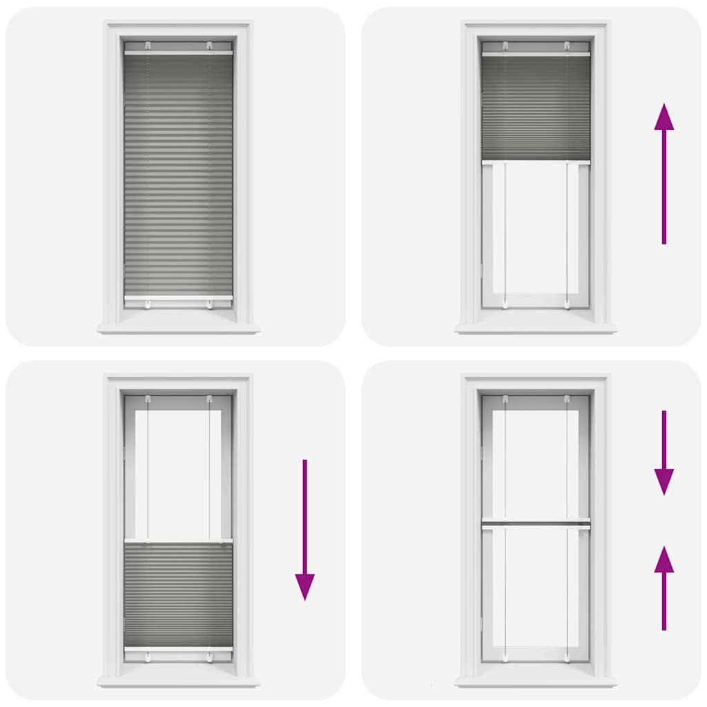 Πλισέ περσίδα Ανθρακί 65x100 cm Πλάτος υφάσματος 64,4 cm - Pakobazaar