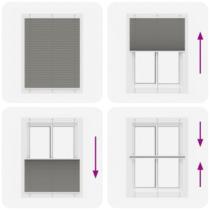 Πλισέ περσίδα Ανθρακί 105x100 cm Πλάτος υφάσματος 104,4 cm