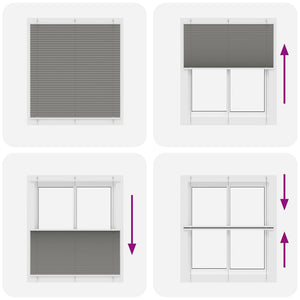 Πλισέ περσίδα Ανθρακί 120x100 cm Πλάτος υφάσματος 119,4 cm