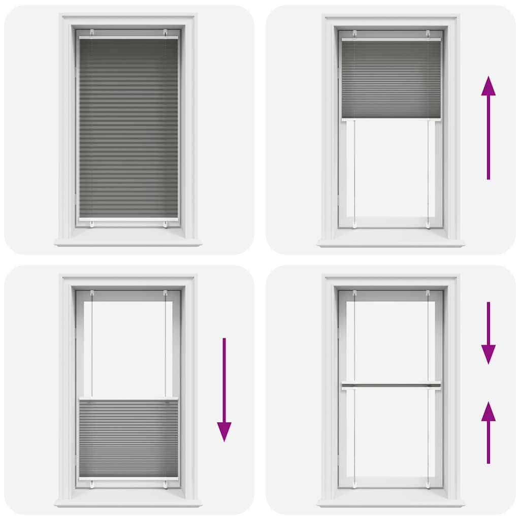 Πλισέ περσίδα Ανθρακί 75x150 cm Πλάτος υφάσματος 74,4 cm