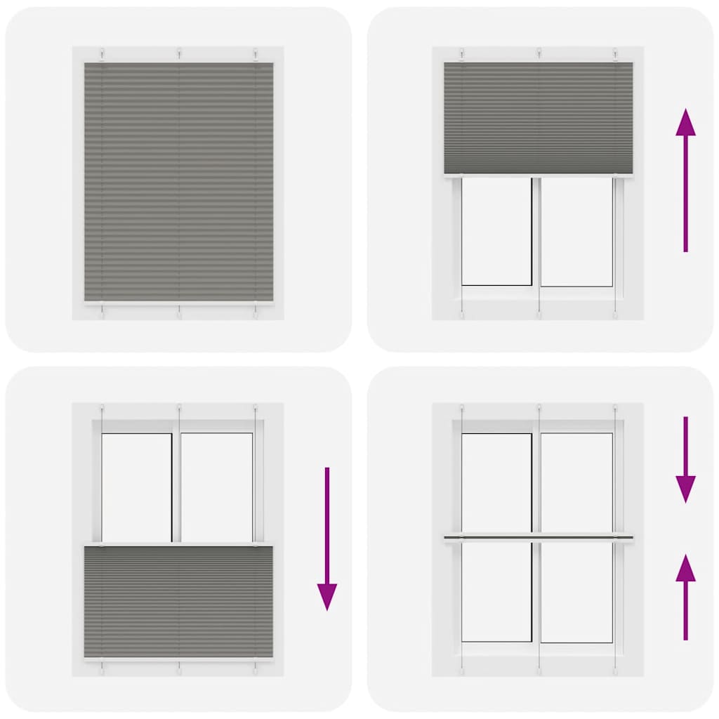 Πλισέ περσίδα Ανθρακί 105x150 cm Πλάτος υφάσματος 104,4 cm