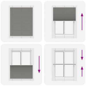 Πλισέ περσίδα Ανθρακί 110x150 cm Πλάτος υφάσματος 109,4 cm