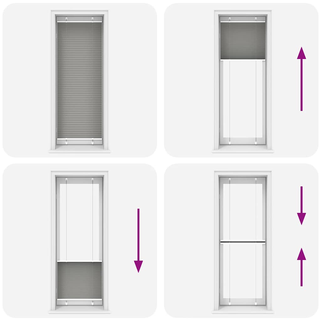 Πλισέ περσίδα Ανθρακί 80x200 cm Πλάτος υφάσματος 79,4 cm