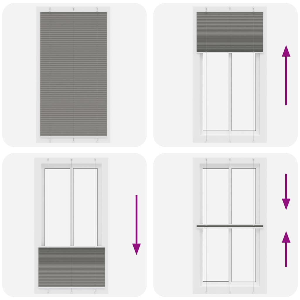 Πλισέ περσίδα Ανθρακί 105x200 cm Πλάτος υφάσματος 104,4 cm