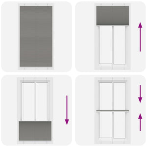 Πλισέ περσίδα Ανθρακί 105x200 cm Πλάτος υφάσματος 104,4 cm
