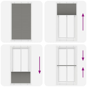 Πλισέ περσίδα Ανθρακί 110x200 cm Πλάτος υφάσματος 109,4 cm