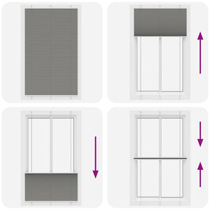 Πλισέ περσίδα Ανθρακί 120x200 cm Πλάτος υφάσματος 119,4 cm - Pakobazaar