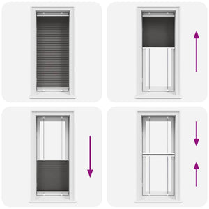 Πλισέ περσίδα Μαύρο 55x100 cm Πλάτος υφάσματος 54,4 cm