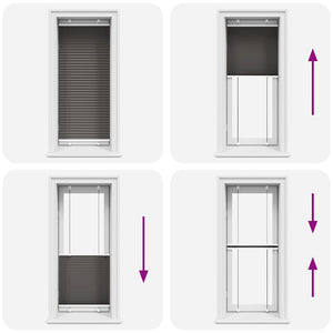 Πλισέ περσίδα Μαύρο 60x100 cm Πλάτος υφάσματος 59,4 cm