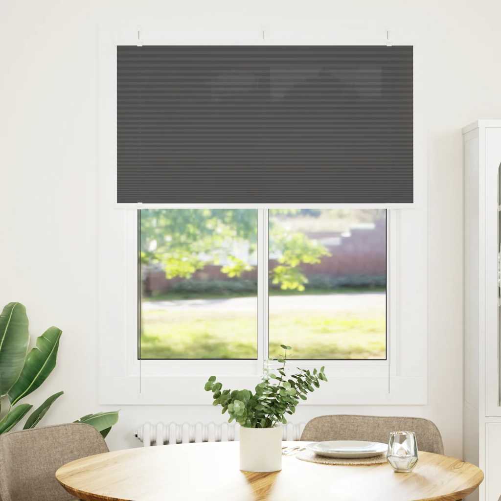 Πλισέ περσίδα Μαύρο 105x100 cm Πλάτος υφάσματος 104,4 cm
