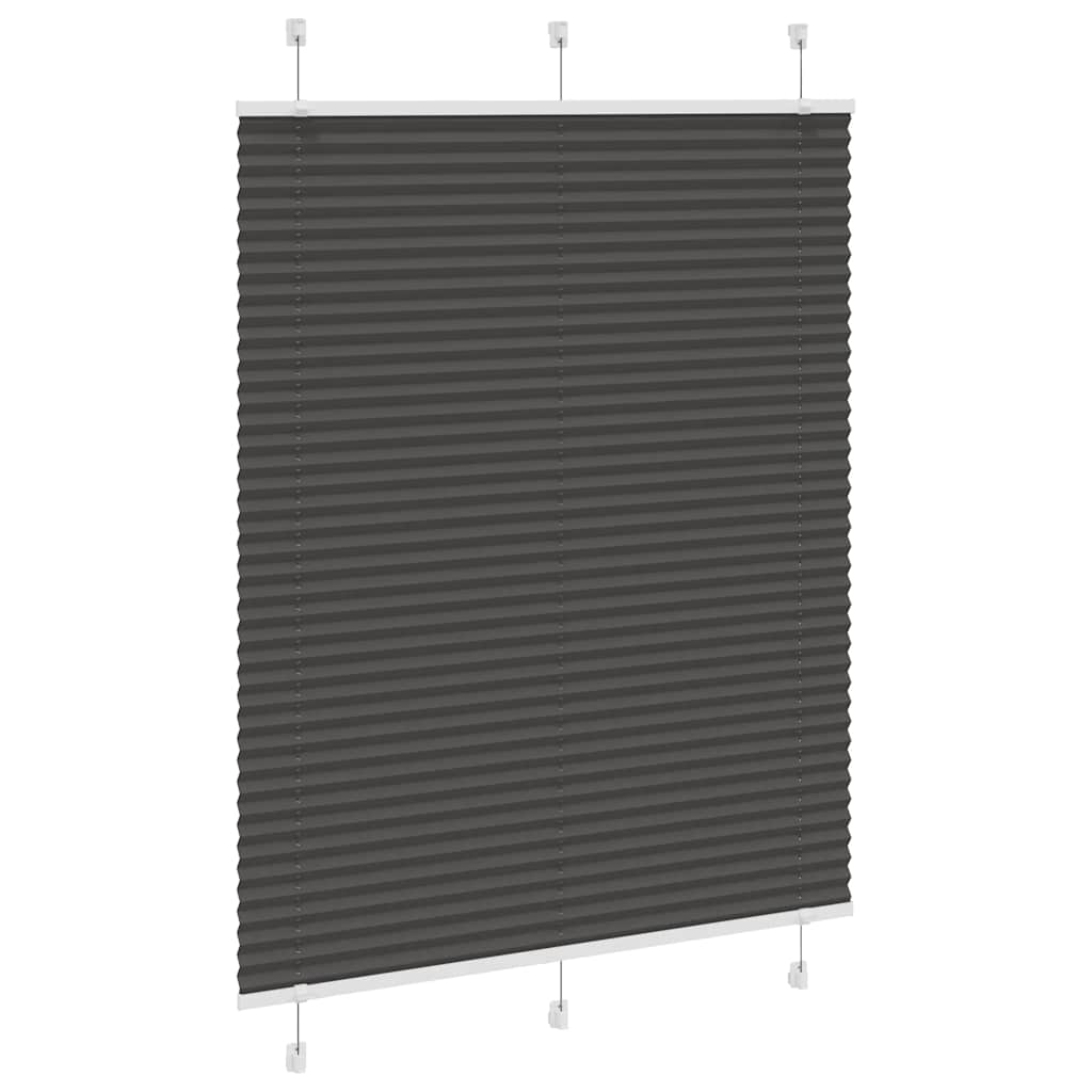 Πλισέ περσίδα Μαύρο 105x100 cm Πλάτος υφάσματος 104,4 cm
