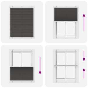 Πλισέ περσίδα Μαύρο 105x100 cm Πλάτος υφάσματος 104,4 cm