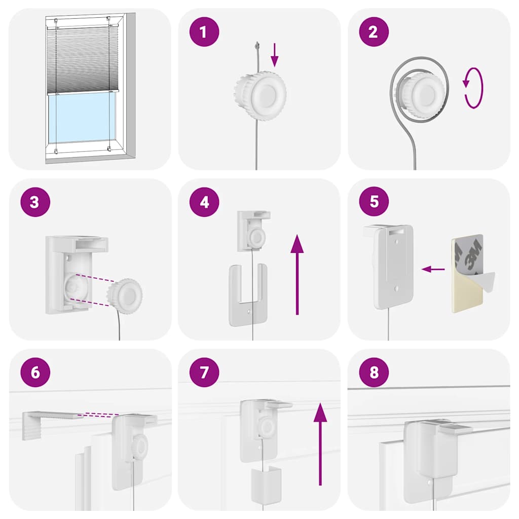 Πλισέ περσίδα Μαύρο 60x150 cm Πλάτος υφάσματος 59,4 cm