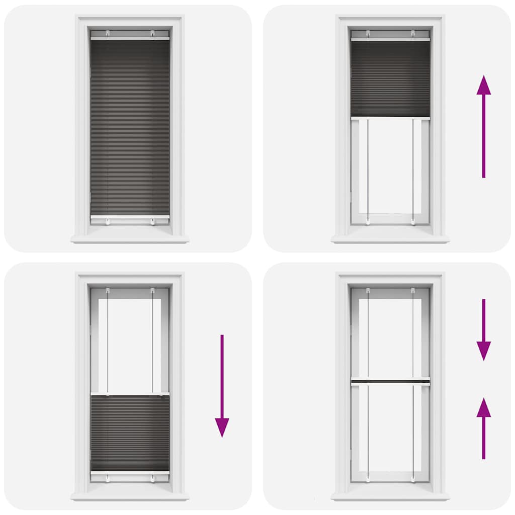 Πλισέ περσίδα Μαύρο 65x150 cm Πλάτος υφάσματος 64,4 cm - Pakobazaar